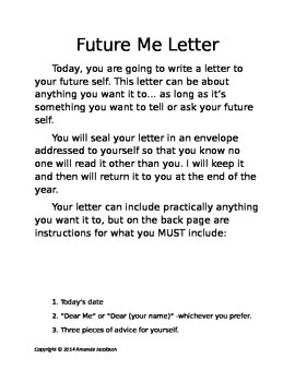 writing a letter to your future self
