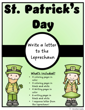 Preview of St. Patrick's Day Letter to the Leprechaun Writing Activity LIMITED TIME DEAL