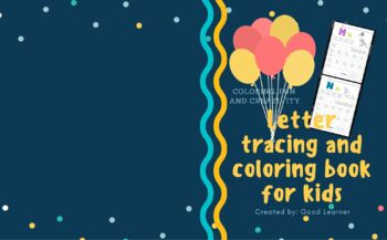 Preview of Letter tracing and coloring book for kids