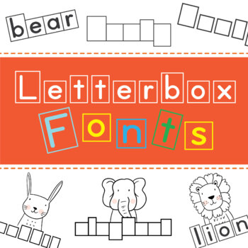 Preview of Letterbox Font | Letters In Box Font | 6 Fonts for personal or commercial use
