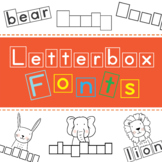 Letterbox Font | Letters In Box Font | 6 Fonts for persona