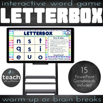 Preview of Letterbox Word Game - Digital Resource - Fun for Grades 3 to 6