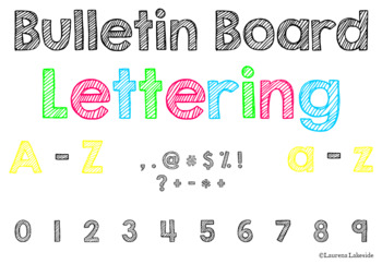 Lettering, Numbers and Symbols: Ideal for Bulletin Boards, Doors, Corridors