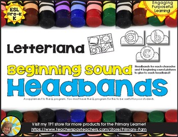 Preview of Letterland Character Headbands or Crowns with Beginning Sound Pictures