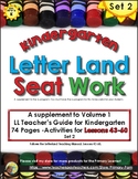 Letterland Seat Work Set 2 For Kindergarten Lessons 43-60 