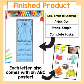 alphabet letters flip books by jessica tobin elementary nest tpt