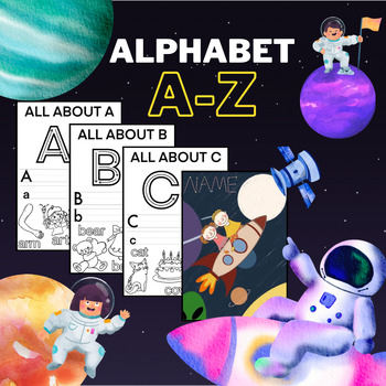 Preview of Letters A-Z Alphabet and Coloring Book | Activities for kids