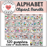 Alphabet Clipart Bundle Letters A-Z by Clipart That Cares