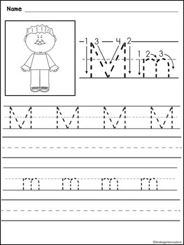 letters a z handwriting worksheets free by kindergarten couture tpt