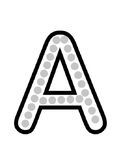Letters A-Z Outlines with Dots for Letter Crafts & Letter 