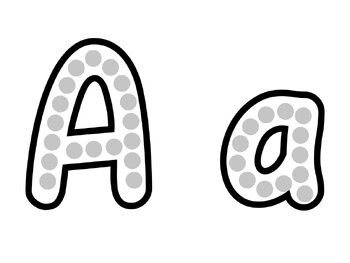 Preview of Letters A-Z Outlines with Dots for Letter Crafts & Letter Recognition