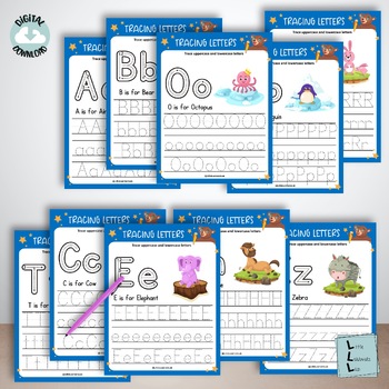 Letters A-Z Tracing Worksheets - Alphabet Formation by ...