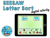 Letters A and T Digital Seesaw Beginning Sound Sort