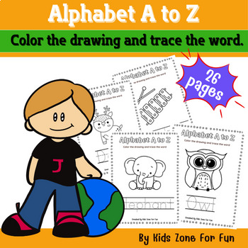 Alphabet Mini Booklet: Draw a Picture from a to Z by Salmouhdat Clipart