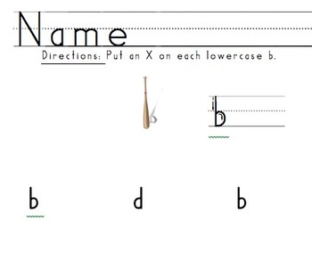 Preview of Letters B and D visual discrimination