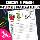 Letters Cursive Handwriting Practice Printable Cursive Classroom Alphabet Line