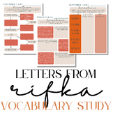 Letters From Rifka VOCABULARY STUDY (pairs with text), Pri