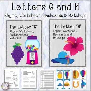 letters g and h rhyme worksheet flashcards and matchups by adaptive tasks