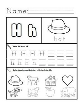 Letters G through L worksheets by Nicolette Barone | TPT