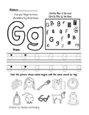 Letters G through L worksheets