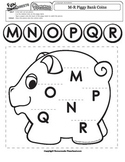 Letters M-R Piggy Bank Coins Match