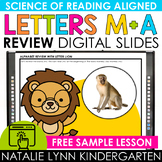 Letters M and A SAMPLE LESSONS Alphabet Review Digital Sli