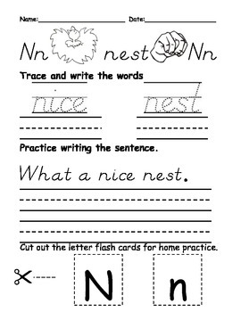 Letters M thru O Beginning Letter Sound Worksheets by Teachingisfun