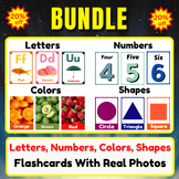 Letters, Numbers,Colors and Shapes Printable Flashcards Bu