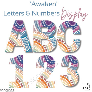 Preview of Letters & Numbers Display | Awaken | Indigenous Aboriginal Alphabet Numbers