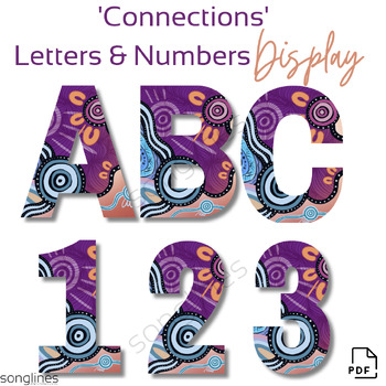 Preview of Letters & Numbers Display | Connections | Indigenous Aboriginal Alphabet Numbers