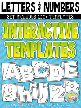 Preview of Letters & Numbers Flippable Interactive Templates {Zip-A-Dee-Doo-Dah Designs}