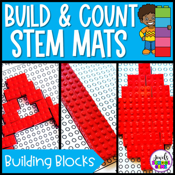 Preview of Letters Numbers Shapes STEM Mats Makerspace Activities Building Blocks BUNDLE