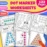 Letters, Numbers and Shapes Dot Marker Worksheets For Pres