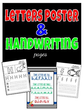 Letters Poster and Handwriting Pages by Weekend Warrior | TPT