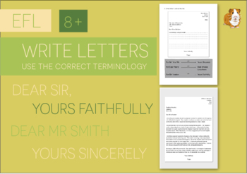 Preview of Letters: Read & Write Your Own Version (EFL Work Pack) 8+