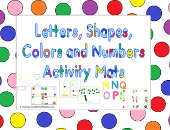 Colors and Shapes Activity Mats Collection