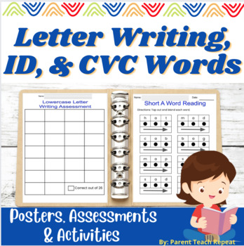 Preview of Letters & Short Vowels NO PREP Reading Intervention Printable | Assessment RTI