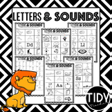 Letters & Sounds A-Z Printable sheets for Kindergarteners!