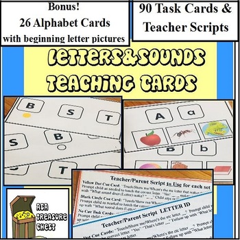 Preview of Letters & Sounds Direct Teaching Cards, Autism, ABA