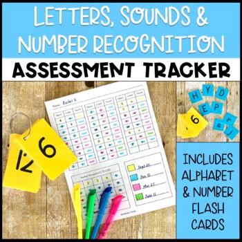 Preview of Letters, Sounds & Number Recognition Assessment Tracker