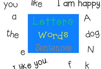Preview of Letters Words Sentences Sort