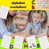Letters a-z alphabet worksheet bundle Kindergarten
