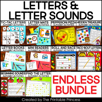 Preview of Letters and Letter Sounds ENDLESS Bundle