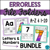 Letters and Number Recognition Errorless Learning File Folder Games & Activities