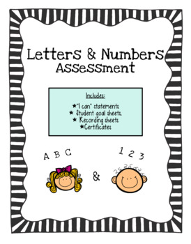 Preview of Letters and Numbers Assessment
