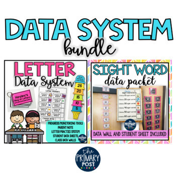 Preview of Letters and Sight Words Assessments and Data Packet BUNDLE