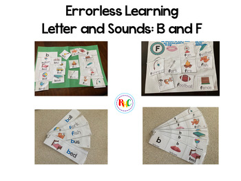 Preview of Letters and Sounds B and F | Errorless Learning | Nonverbal Autism