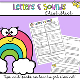 Letters and Sounds Cheat Sheet