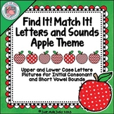 Letters and Sounds Apple Theme Find It! Match It!