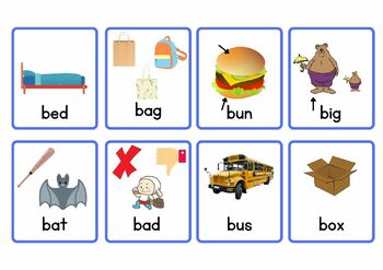 Letters b, c, and d Picture-Word Flashcards - Multiple ways to use